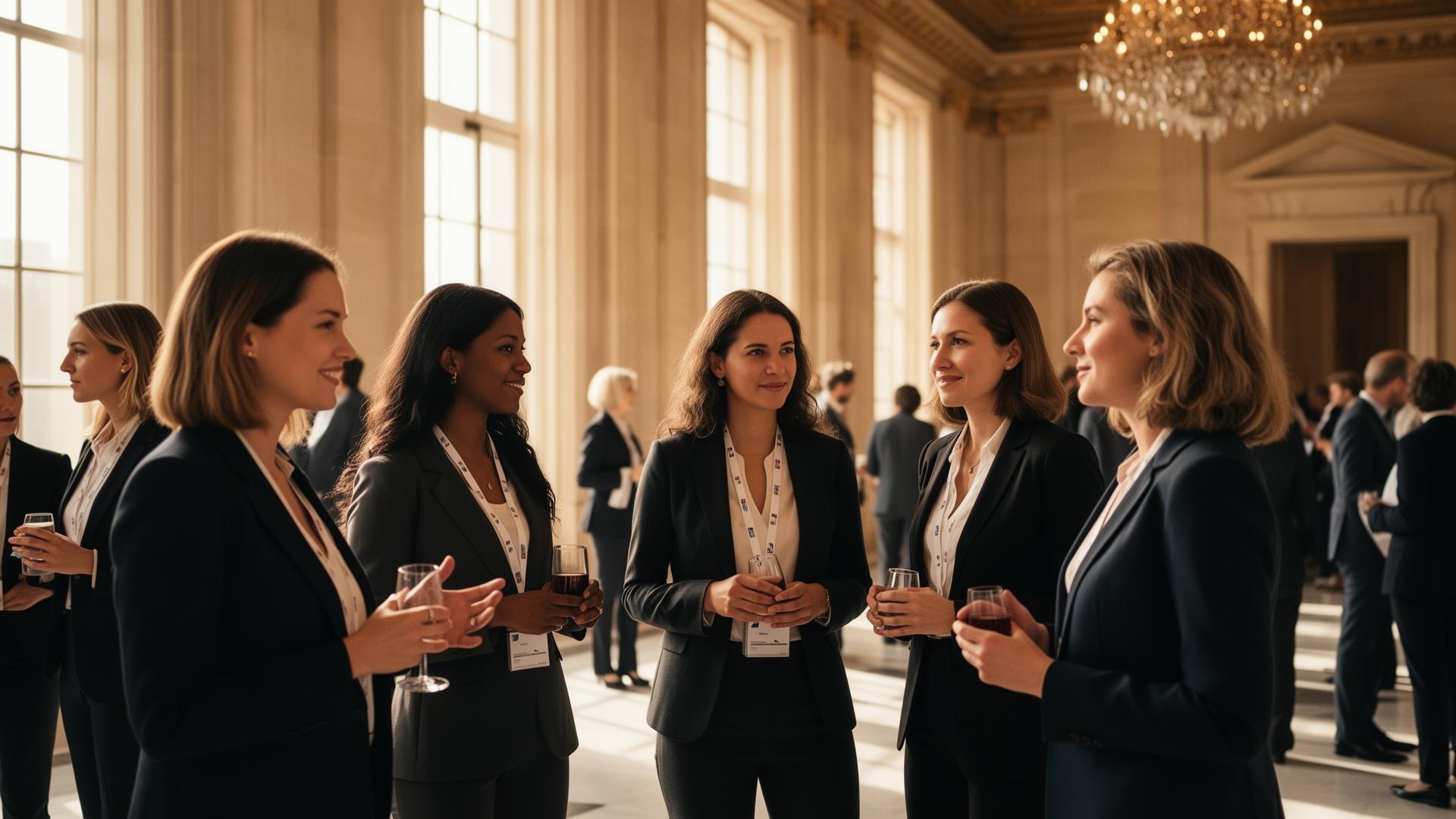 INSEAD women alumni networking at a global event